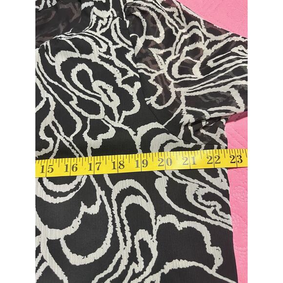 LOFT Women's Short Sleeve Lined Chiffon‎ Pullover Blouse Top Size XL - Picture 6 of 7